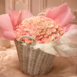 151 Pink Roses & Backet (#151)