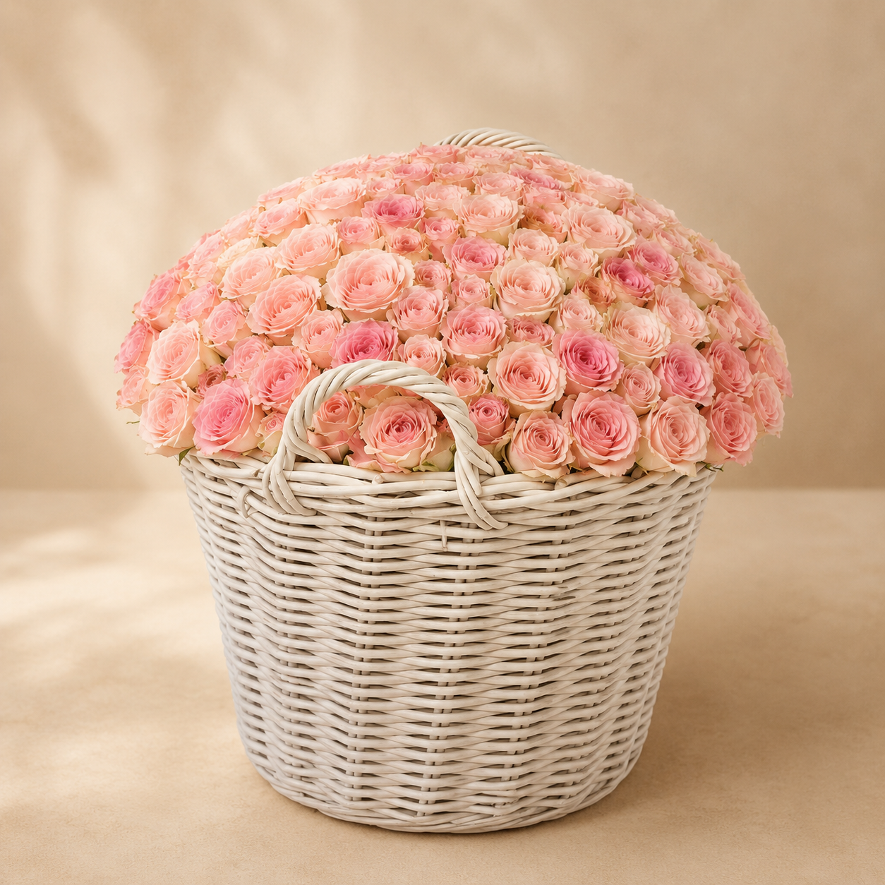 151 Pink Roses & Basket (#151)GPT1 151 Pink Roses & Basket luxury arrangement for flower delivery in Monaco