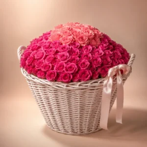 300 pink roses dome luxury floral arrangement by Saint Barbara Flowers