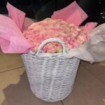 151 Pink Roses & Backet (#151)