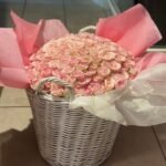 151 Pink Roses & Backet (#151) - Image 3