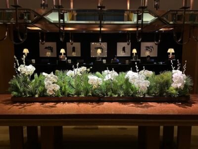 Luxury floral design inside Monaco hotel