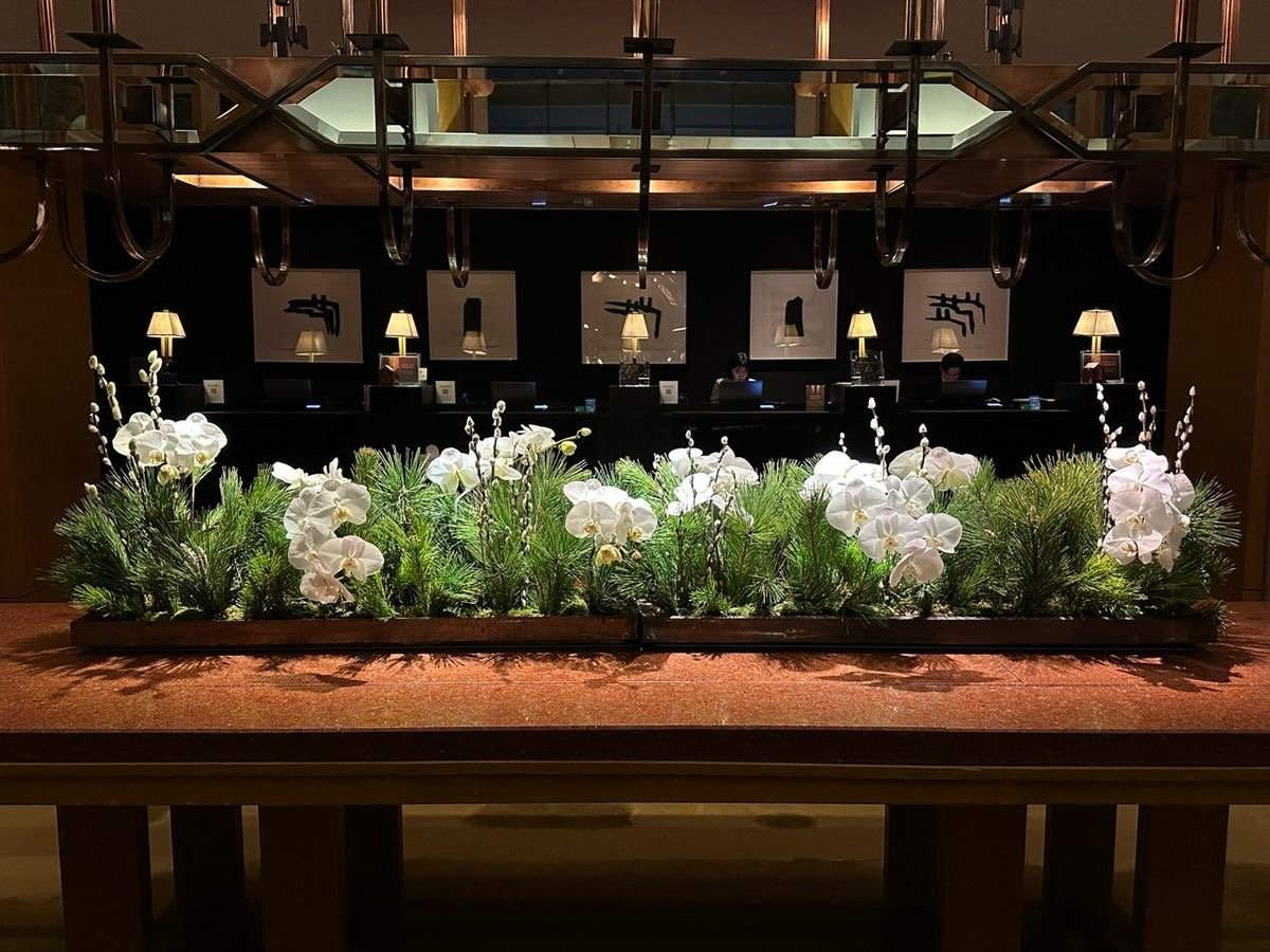 Luxury floral design inside Monaco hotel