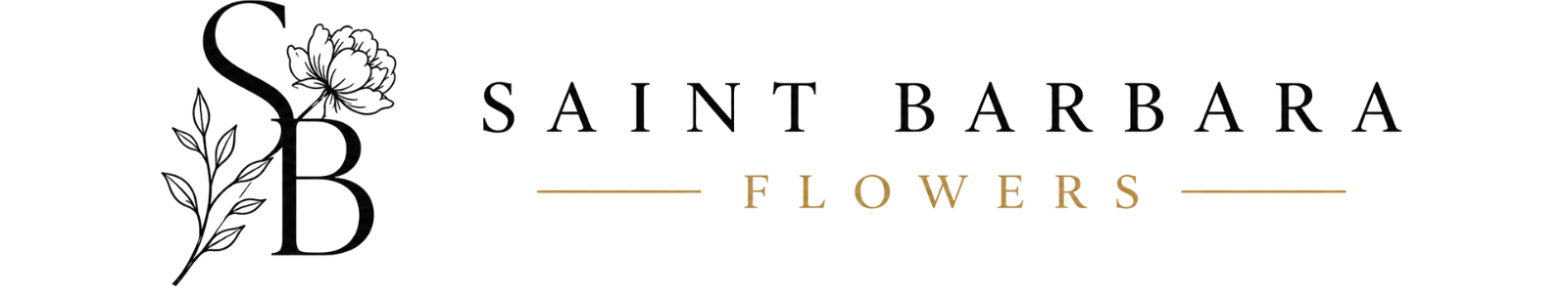 Luxury florist logo for Saint Barbara Flowers Monaco and French Riviera