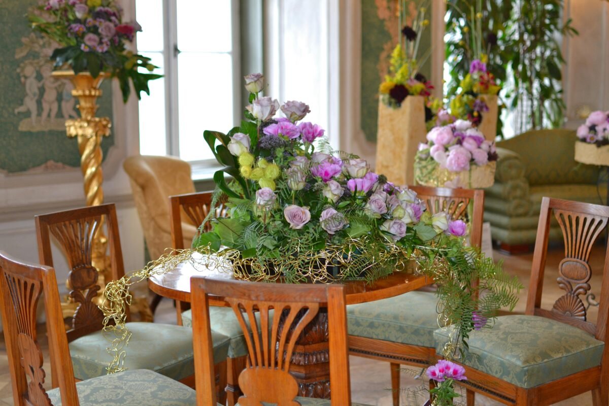 Monaco villa flower arrangement