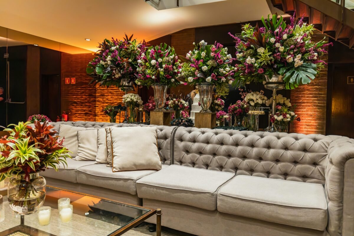 Luxury floral styling French Riviera hotel