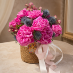 Éclat de Pivoines – Pink Peony Basket - Image 2