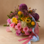 Close-up of premium exotic and seasonal flowers in the Fantasy Exotic arrangement