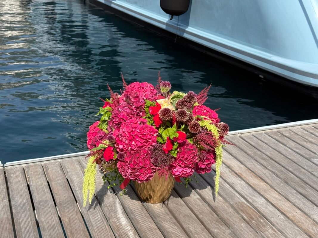 Luxury flowers delivered to yacht in Monaco