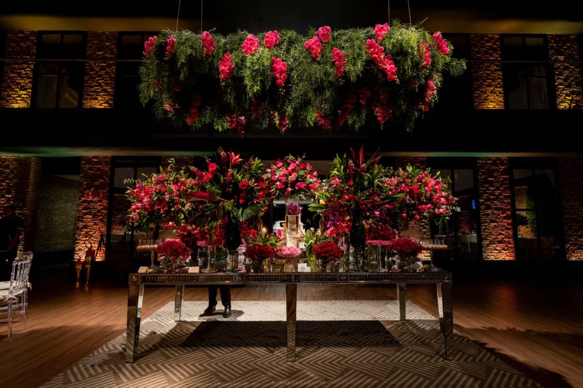 Luxury floral arrangement in Monaco hotel