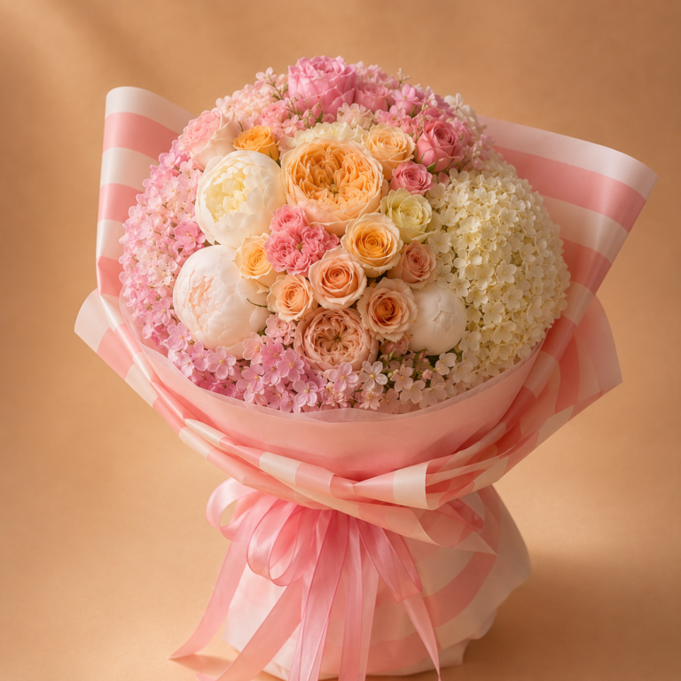 Tender Cloud pastel flower bouquet with premium seasonal blooms in Monaco
