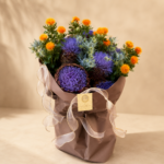 Wild Luxury wild exotic bouquet with artichokes, thistles and safflower in Monaco