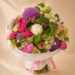 Peacock Bouquet luxury signature flower arrangement side view