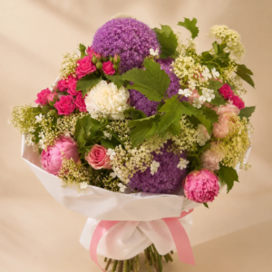 Peacock Bouquet Saint Barbara signature luxury floral arrangement