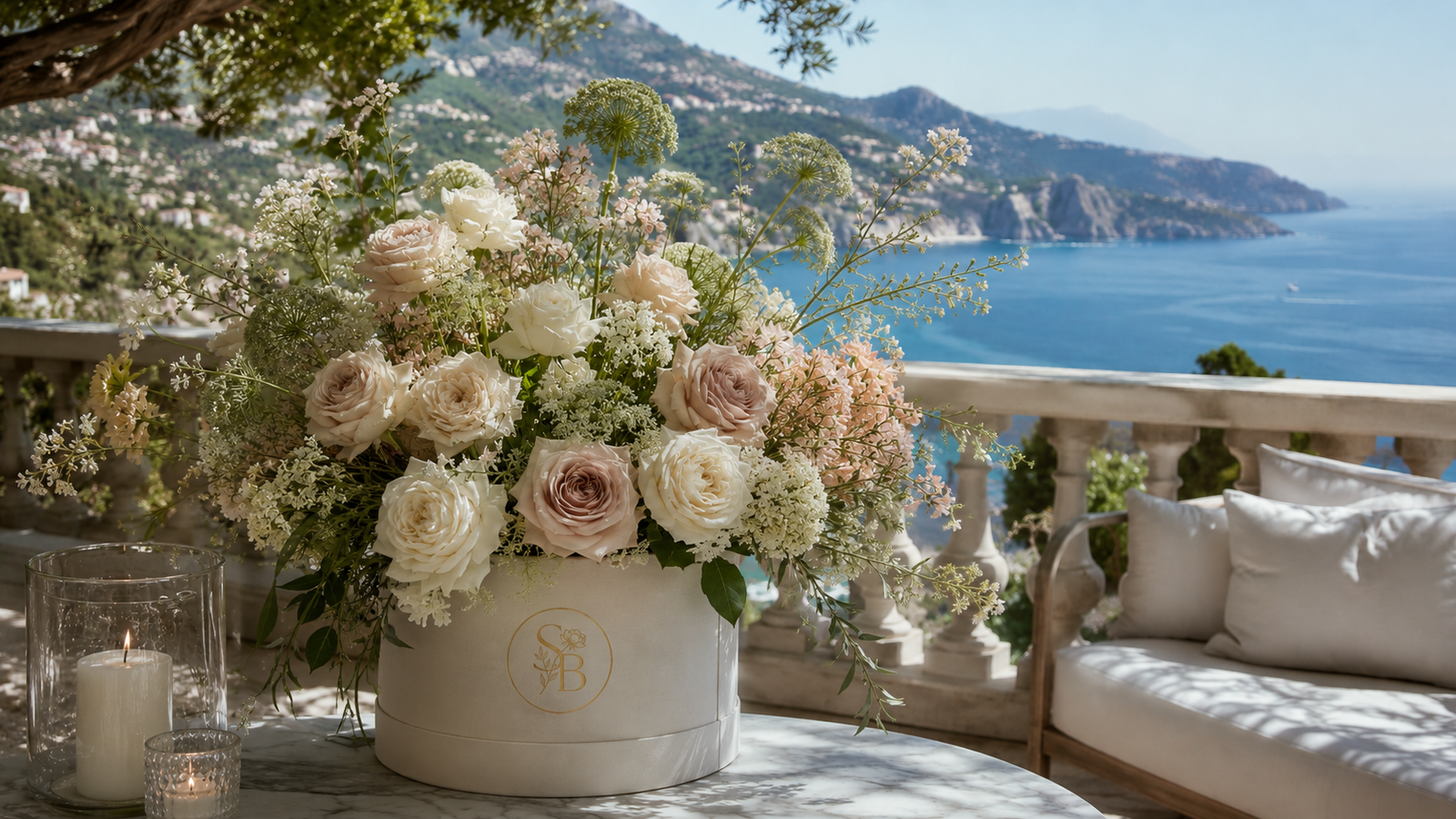 Luxury flower delivery across the French Riviera by Saint Barbara Flowers